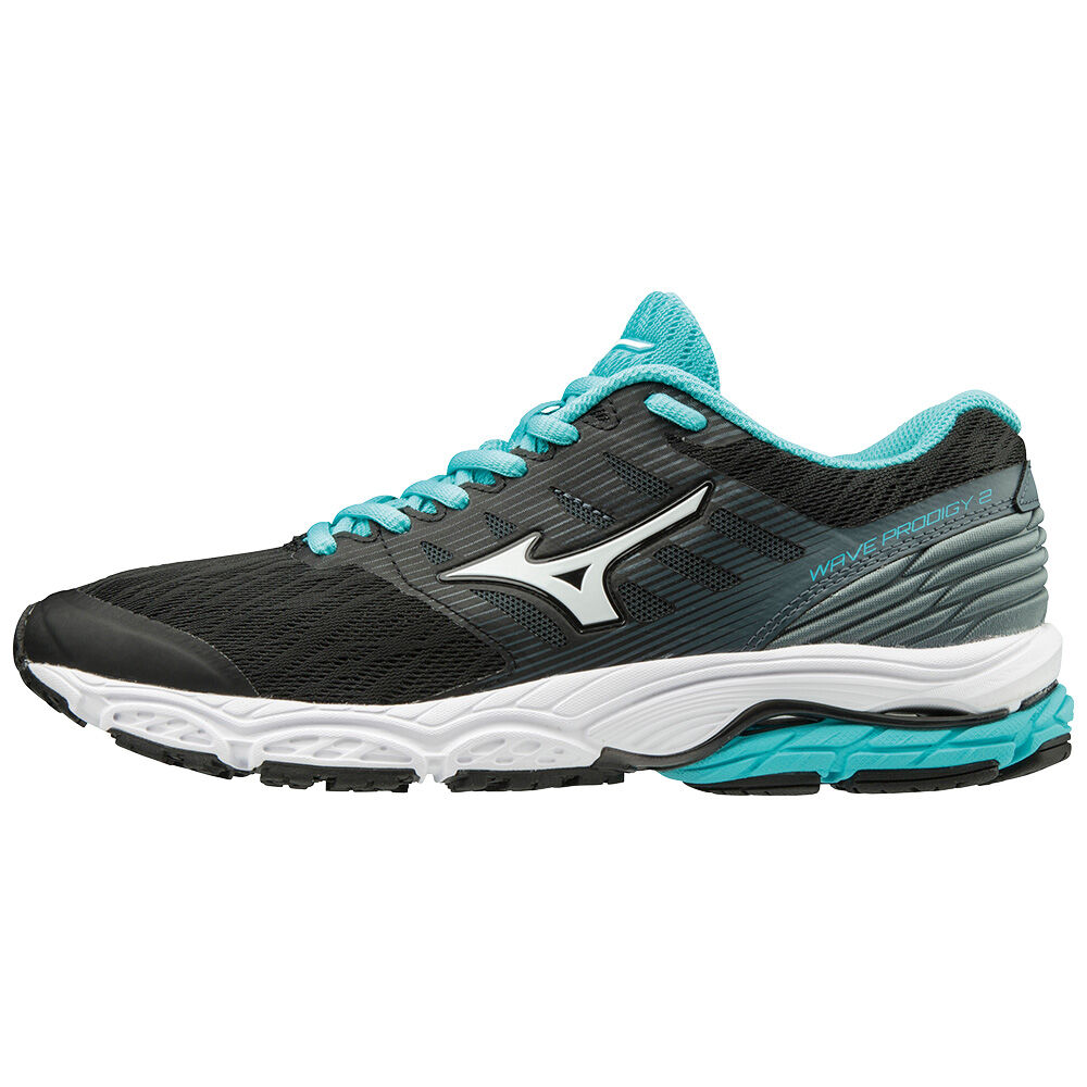 Womens Mizuno WAVE PRODIGY 2 Running Shoes Black/White Philippines (EHXLBK204)